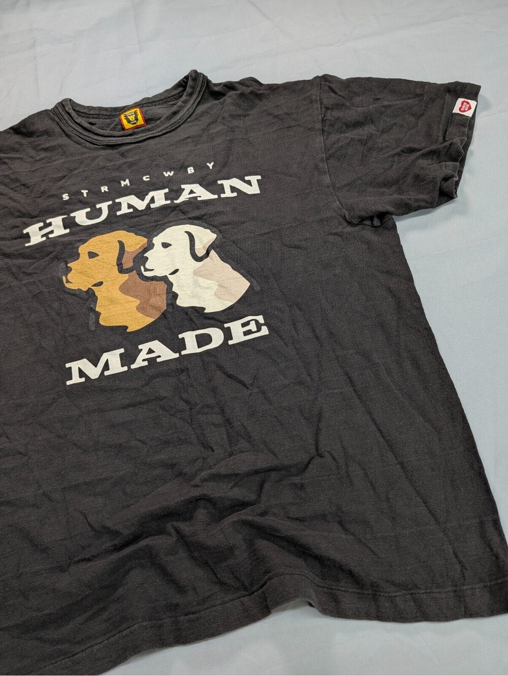 Human Made Strmcwby Dog Graphic T-Shirt Black Mens L Cotton